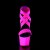 Pleaser Sandalia de Tacón ADORE-769UV Rosa Metalizado Cintas elásticasa Claro Neón EU-37 / US-7