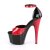 Pleaser Sandalia de Tacón ADORE-789 Rojo Negro Charol EU-36 / US-6