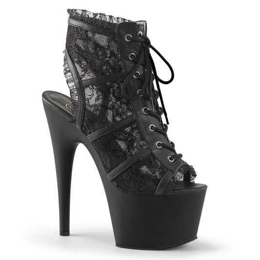 Pleaser Botín ADORE-796LC Negro Cordones EU-38 / US-8
