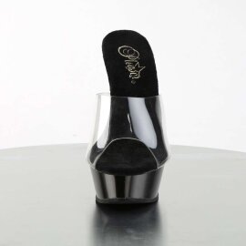 Pleaser Zapato Abierto ALLURE-601 Negro Transparente...