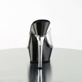 Pleaser Zapato Abierto ALLURE-601 Negro Transparente EU-35 / US-5