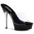 Pleaser Zapato Abierto ALLURE-601 Negro Transparente EU-35 / US-5