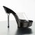 Pleaser Zapato Abierto ALLURE-601 Negro Transparente EU-35 / US-5