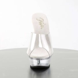 Pleaser Zapato Abierto ALLURE-601 Plata Transparente EU-39 / US-9
