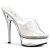Pleaser Zapato Abierto ALLURE-601 Plata Transparente EU-39 / US-9