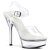 Pleaser Sandalia de Tacón ALLURE-608 Plata Transparente EU-37 / US-7