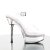 Pleaser Sandalia de Tacón ALLURE-608 Plata Transparente EU-37 / US-7