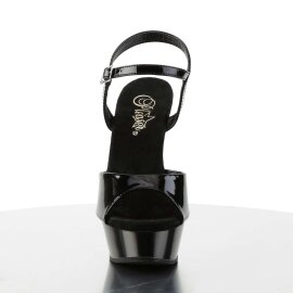 Pleaser Sandalia de Tacón ALLURE-609 Negro Charol...