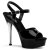 Pleaser Sandalia de Tacón ALLURE-609 Negro Charol EU-35 / US-5