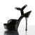 Pleaser Sandalia de Tacón ALLURE-609 Negro Charol EU-35 / US-5