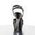 Pleaser Sandalia de Tacón ALLURE-609 Negro Charol EU-38 / US-8