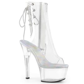 Pleaser Botín ASPIRE-1018C Plata Transparente...