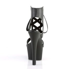 Pleaser Sandalia de Tacón ASPIRE-600-14 Negro Cuero Sintético EU-35 / US-5