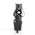 Pleaser Sandalia de Tacón ASPIRE-600-14 Negro Cuero Sintético EU-35 / US-5