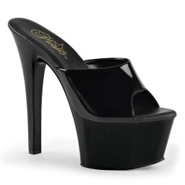 Pleaser Zapato Abierto ASPIRE-601 Negro Charol EU-35 / US-5