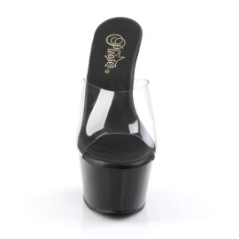 Pleaser Zapato Abierto ASPIRE-601 Negro Transparente...