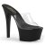 Pleaser Zapato Abierto ASPIRE-601 Negro Transparente Metalizado EU-35 / US-5