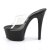 Pleaser Zapato Abierto ASPIRE-601 Negro Transparente Metalizado EU-35 / US-5