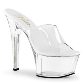 Pleaser Zapato Abierto ASPIRE-601 Plata Transparente...