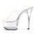 Pleaser Zapato Abierto ASPIRE-601 Plata Transparente EU-37 / US-7