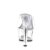 Pleaser Zapato Abierto ASPIRE-601 Plata Transparente EU-37 / US-7