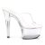Pleaser Zapato Abierto ASPIRE-601 Plata Transparente EU-37 / US-7