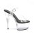 Pleaser Sandalia de Tacón ASPIRE-608 Negro Transparente EU-35 / US-5