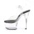 Pleaser Sandalia de Tacón ASPIRE-608 Negro Transparente EU-37 / US-7