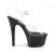 Pleaser Sandalia de Tacón ASPIRE-608 Negro Transparente EU-37 / US-7