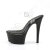 Pleaser Sandalia de Tacón ASPIRE-608 Negro Transparente EU-38 / US-8