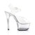 Pleaser Sandalia de Tacón ASPIRE-608 Plata Transparente EU-35 / US-5