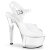 Pleaser Sandalia de Tacón ASPIRE-608 Plata Transparente EU-37 / US-7