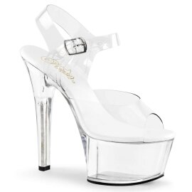 Pleaser Sandalia de Tacón ASPIRE-608 Plata...