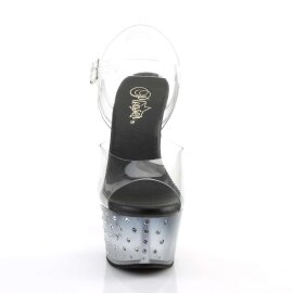 Pleaser Sandalia de Tacón ASPIRE-608STD Negro...