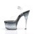 Pleaser Sandalia de Tacón ASPIRE-608STD Negro Transparente EU-37 / US-7