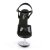 Pleaser Sandalia de Tacón ASPIRE-609 Negro Charol Transparente EU-41 / US-11