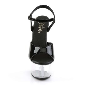 Pleaser Sandalia de Tacón ASPIRE-609 Negro Charol...