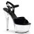 Pleaser Sandalia de Tacón ASPIRE-609 Negro Charol Transparente EU-35 / US-5