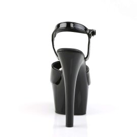 Pleaser Sandalia de Tacón ASPIRE-609 Negro Charol EU-37 / US-7