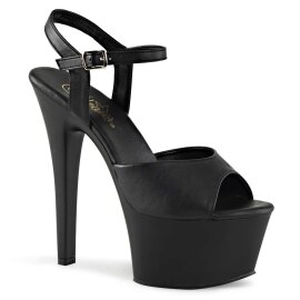 Pleaser Sandalia de Tacón ASPIRE-609 Negro Cuero...