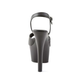 Pleaser Sandalia de Tacón ASPIRE-609 Negro Cuero Sintético EU-35 / US-5