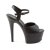 Pleaser Sandalia de Tacón ASPIRE-609 Negro Cuero Sintético EU-35 / US-5