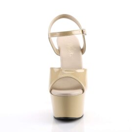 Pleaser Sandalia de Tacón ASPIRE-609 Crema Charol...