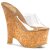 Pleaser Zapato Abierto BEAU-601 Transparente Corcho EU-35 / US-5
