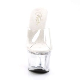 Pleaser Zapato Abierto BEAU-601 Plata Transparente EU-35...