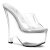 Pleaser Zapato Abierto BEAU-601 Plata Transparente EU-35 / US-5