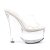Pleaser Zapato Abierto BEAU-601 Plata Transparente EU-35 / US-5