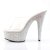 Pleaser Zapato Abierto BEJEWELED-601DM Plata Transparente Metalizado EU-35 / US-5