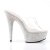 Pleaser Zapato Abierto BEJEWELED-601DM Plata Transparente Metalizado EU-36 / US-6