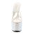 Pleaser Zapato Abierto BEJEWELED-701DM Plata Transparente Metalizado EU-35 / US-5